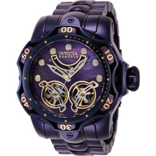 Invicta Reserve Venom Automatic Purple Dial Men`s Watch 40059