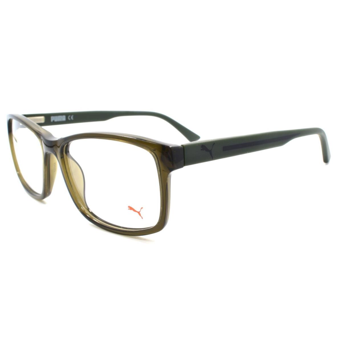 Puma PE0009O 004 Eyeglasses Frames 52-17-140 Olive Green