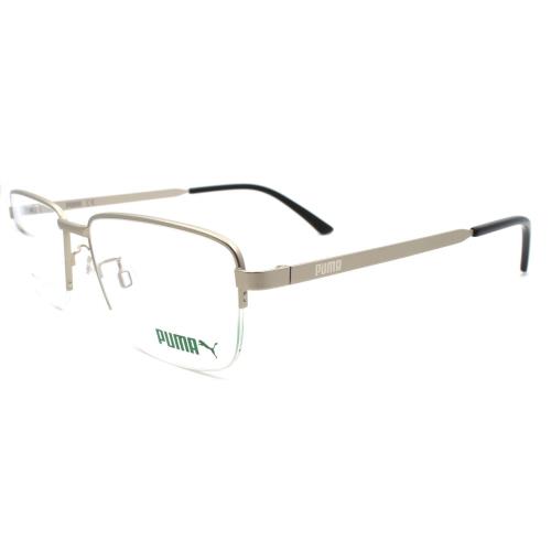 Puma PE0116O 004 Men`s Eyeglasses Frames Half-rim 56-17-150 Ruthenium