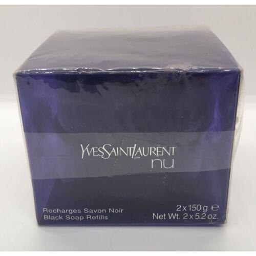 Ysl Yves Saint Laurent Nu Savon Parfum Black Soap Refills 2 x 150g 2 x 5.2 oz