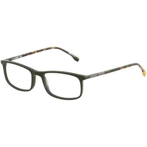 Lacoste Men`s Eyeglasses L2808 L/2808 315 Green Full Rim Optical Frame 53mm