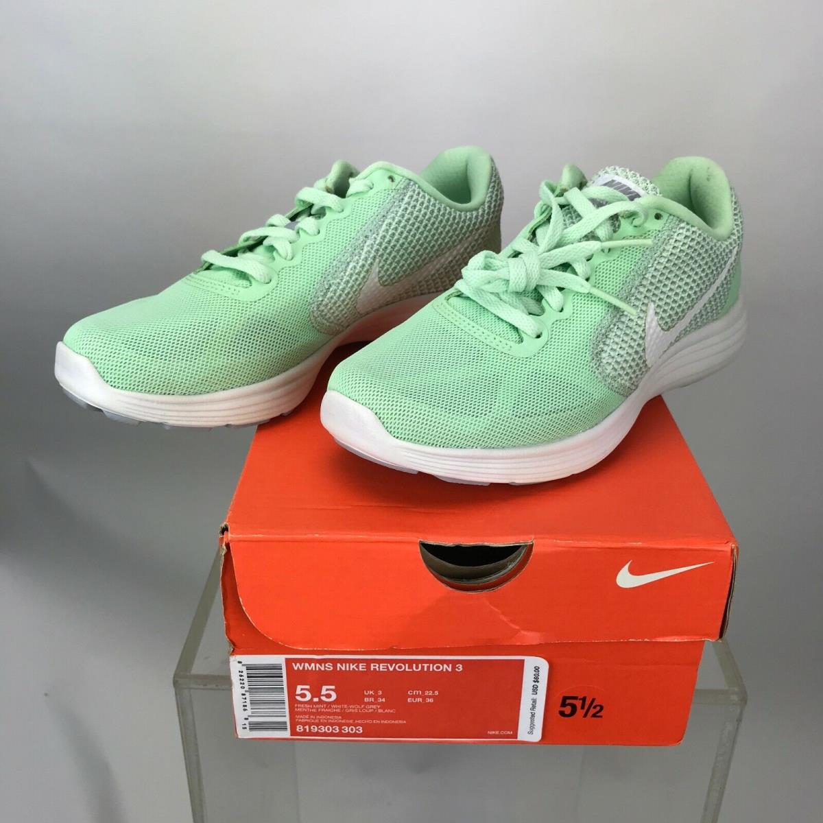 Nike Revolution 3 Running Shoe Fresh Mint/white/wolf Grey 819303-303