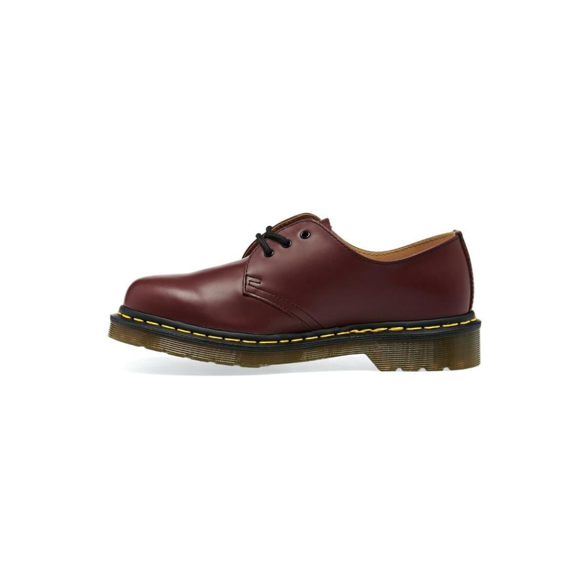 Dr Martens Classic 1461 Cherry Red Smooth Leather Men Women Platform Shoes - Red