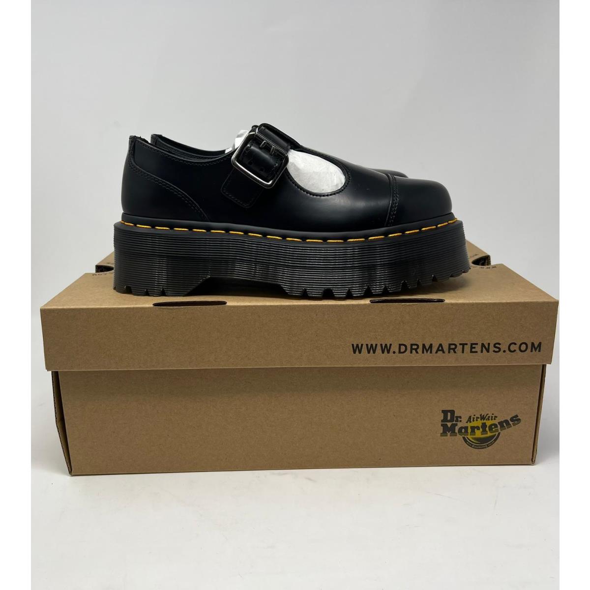 Dr Martens Bethan Black Leather Platform 15727001 Shoes For Women`s
