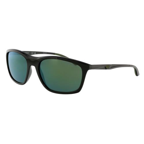 Emporio Armani 0EA4179 50176R Full Rim Black Rectangular Sunglasses