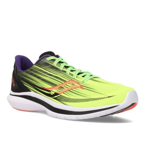 Saucony Kinvara 12 Vizipro Speed Running Shoes S20619-65 Neon Mens Size 13