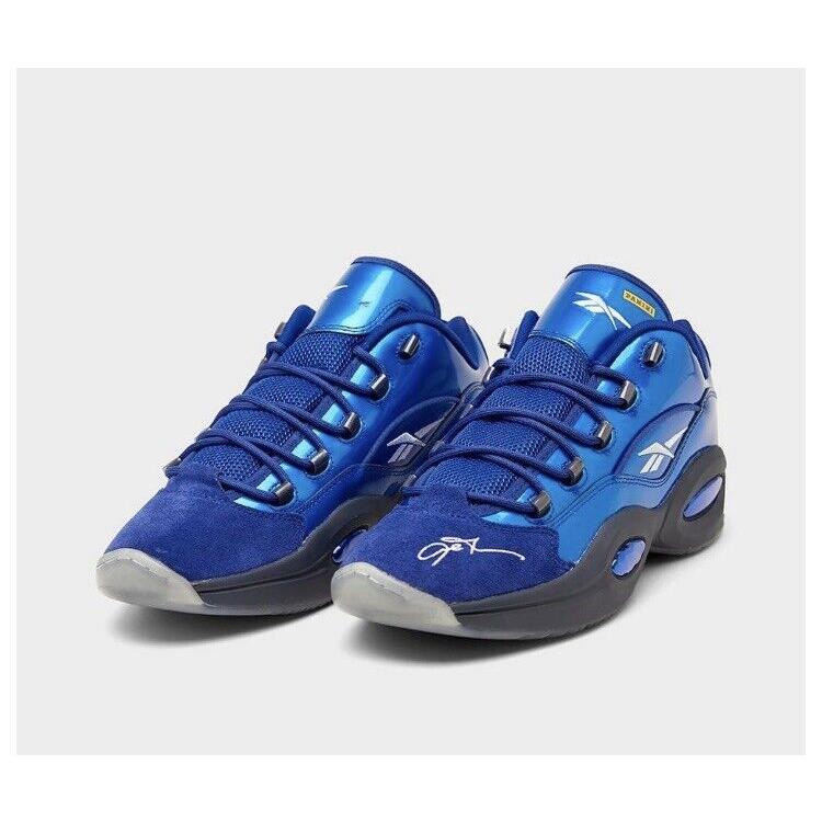 Reebok Mens Panini x Question Low Rookie Signature Cobalt Blue 8 - Blue