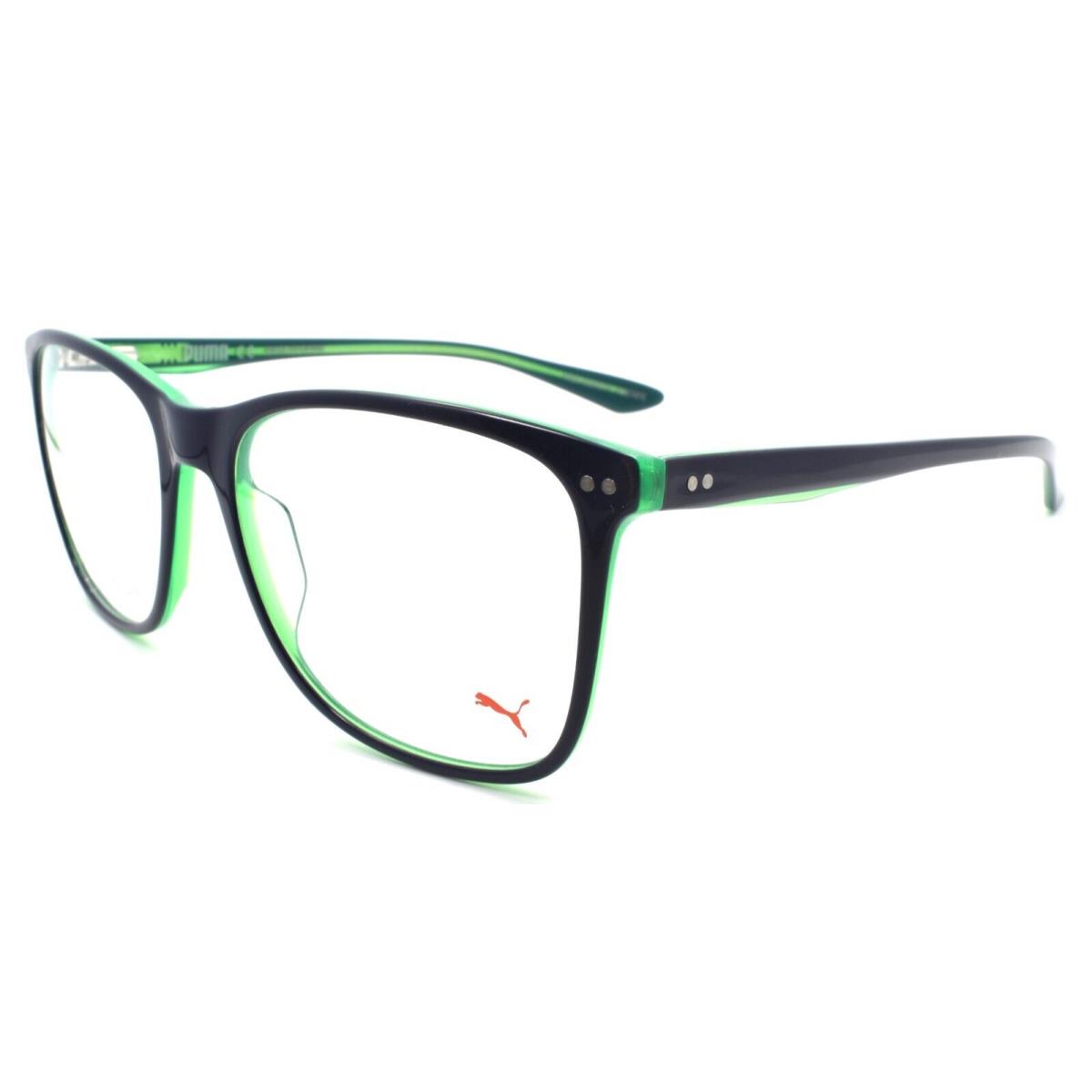 Puma PU0129O 004 Men`s Eyeglasses Frames 55-19-145 Dark Blue / Green