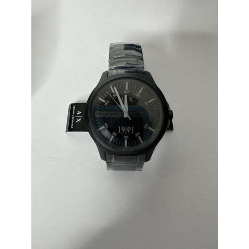 Armani Exchange Mens Wrist Watch AX2434 Stainless Steel Black