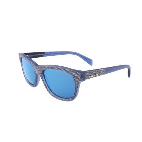 Diesel DL0111/S 92X Blue-grey Denim Rectangle Sunglasses S1233