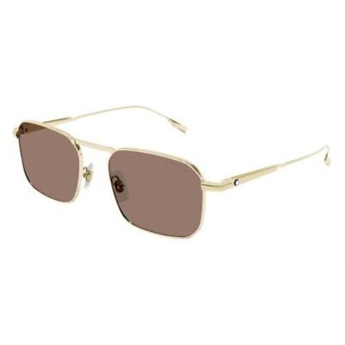 Montblanc Established MB 0218S Sunglasses 002 Gold