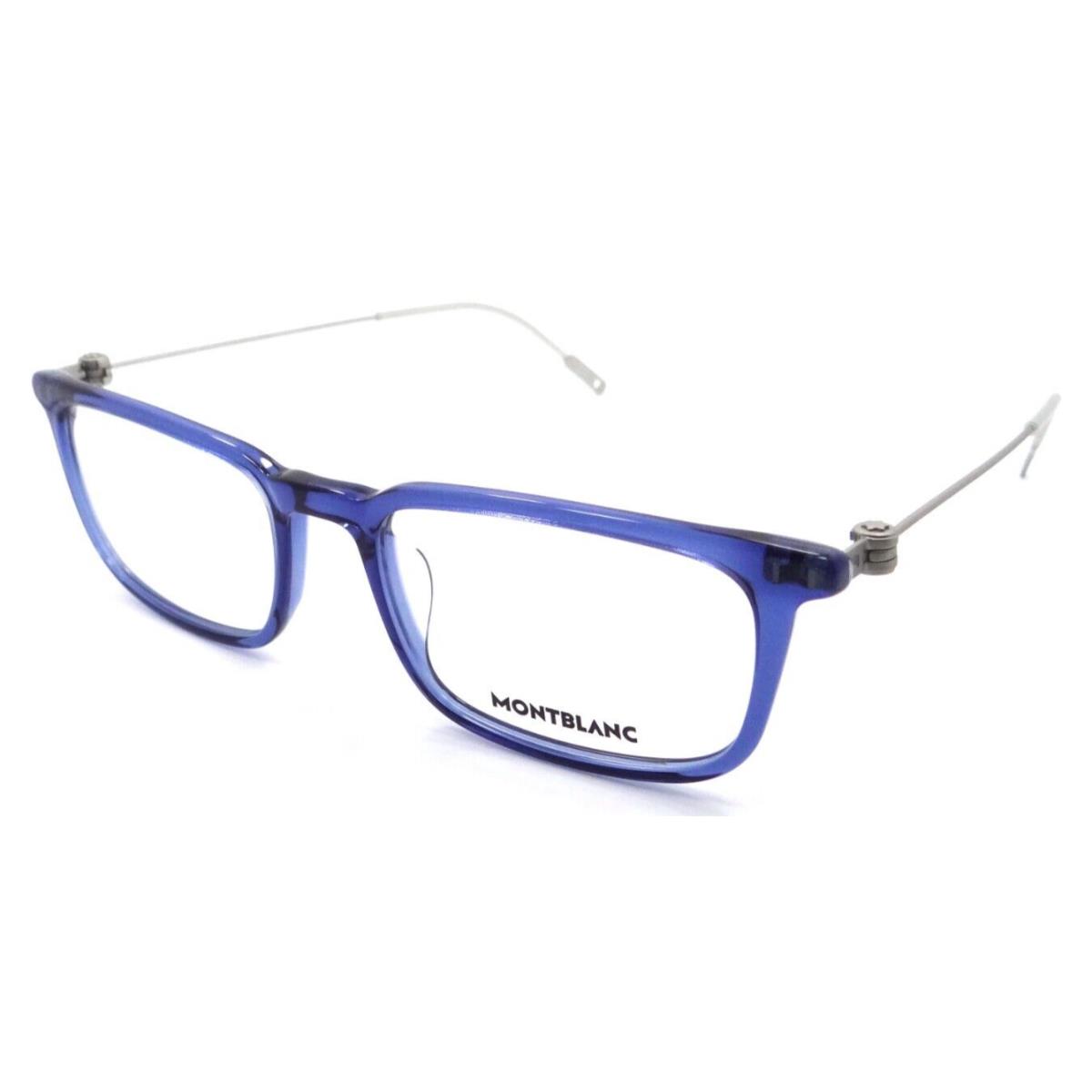 Montblanc Eyeglasses Frames MB0052O 004 53-19-145 Blue / Silver Made in Italy