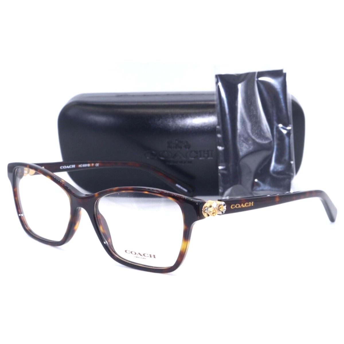 Coach HC6091B 5120 Dark Tortoise/gold-studs Decor Eyeglasses 53-16