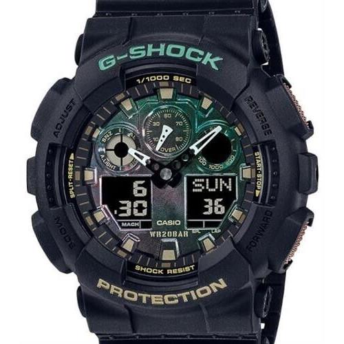 Casio G-shock Ana-digital Rusted Metal Black Resin Strap Watch GA100RC-1A