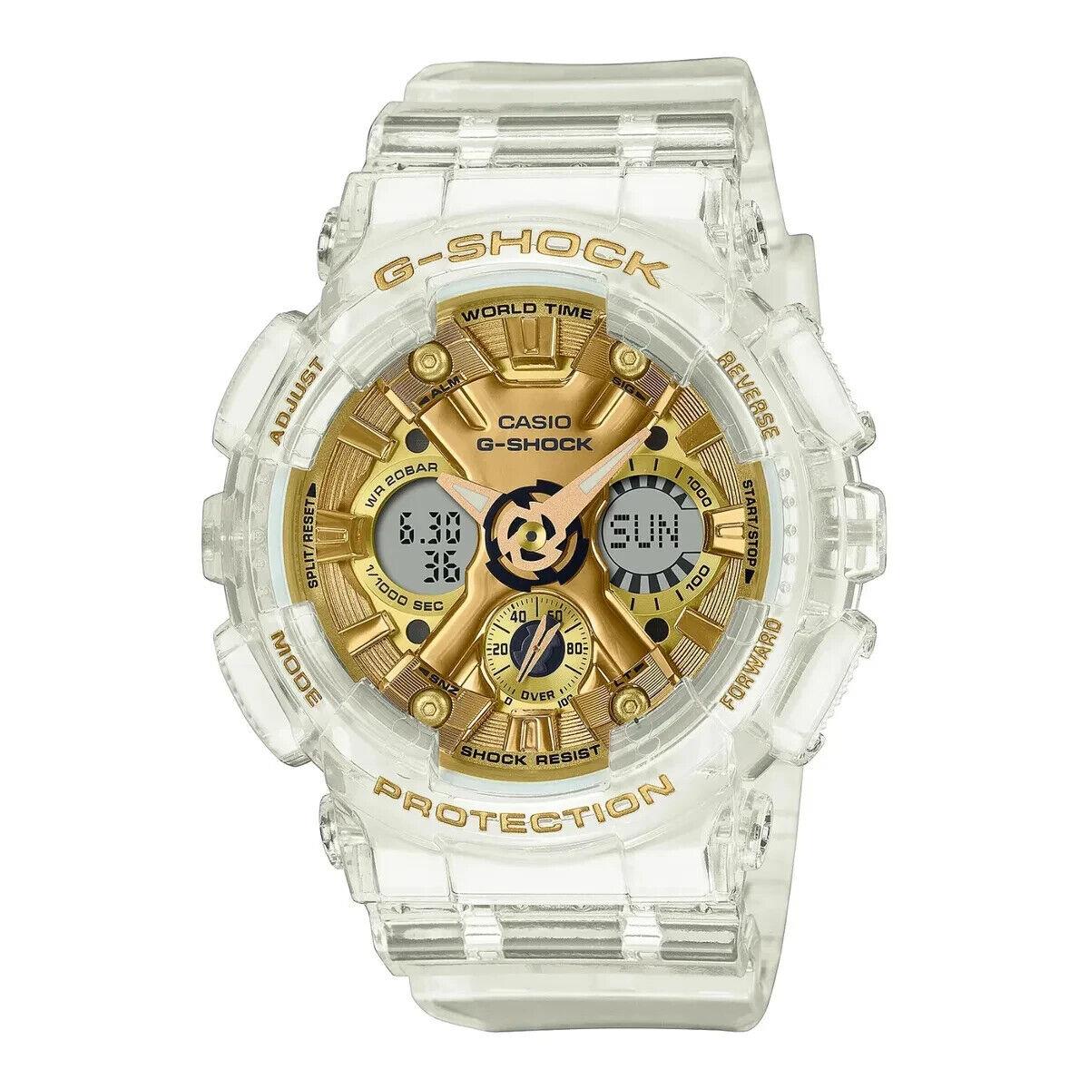 Casio G-shock Ana-digital Gold Dial Semi Transparent Watch GMAS120SG-7A