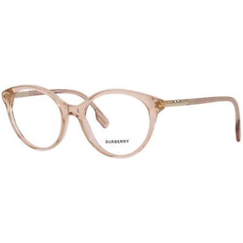 Burberry Jean BE2349F 3358 Eyeglasses Frame Women`s Peach Full Rim 53mm