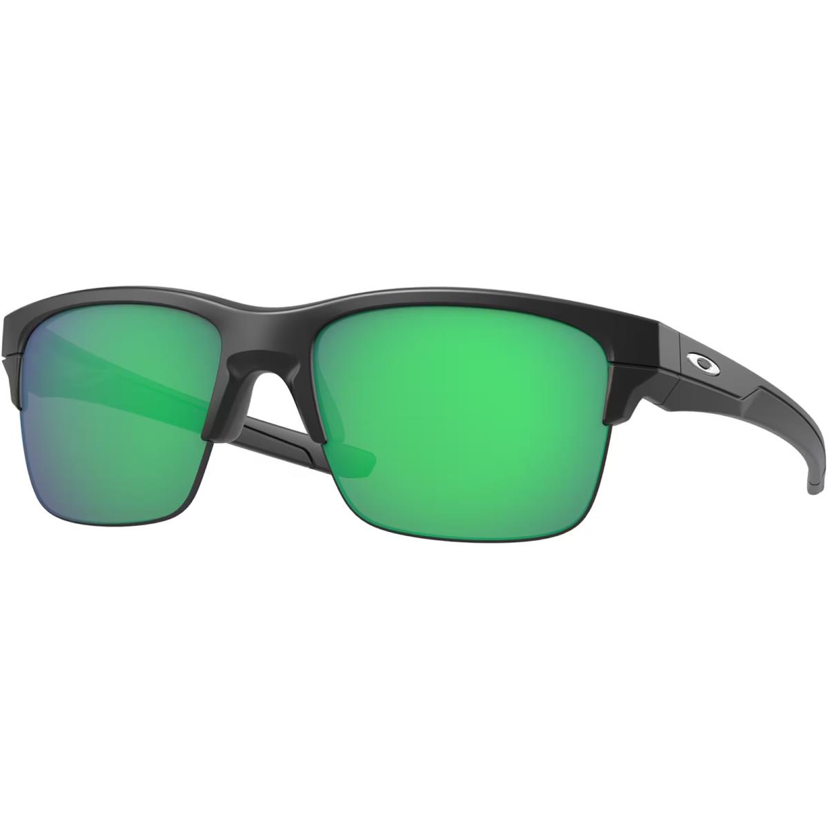 Oakley Thinlink Sunglasses Matte Black with Jade Iridium OO9316-03