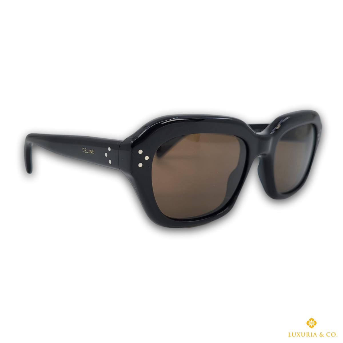 Celine Black Acetate Rectangular Sunglasses CL40171I 01E