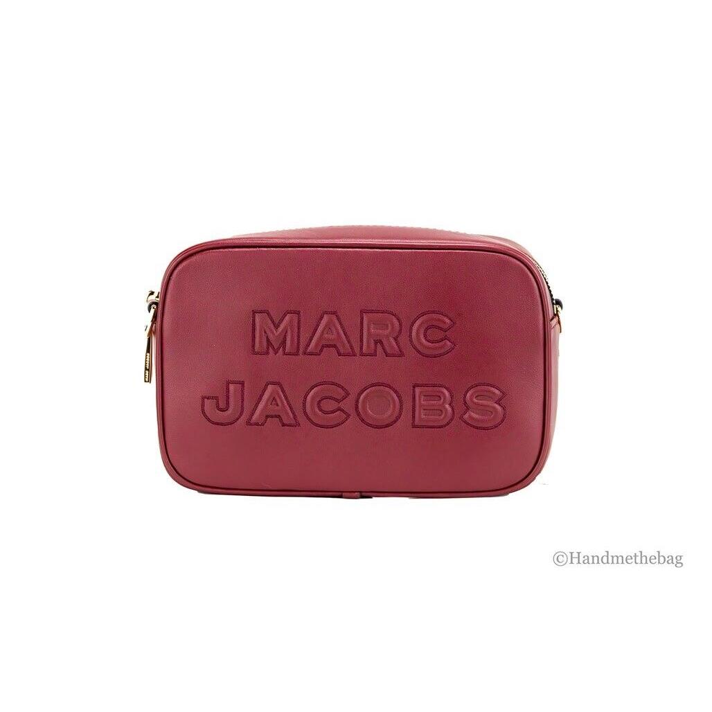 Marc Jacobs Flash Pomegranate Smooth Leather Embossed Camera Crossbody Bag Purse