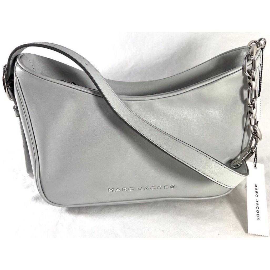 Marc Jacobs York Gray Leather Baguette Shoulder Bag