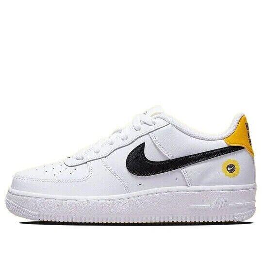 Nike Air Force 1 Low DM0983-100 Youth White/yellow/black Sneaker Shoes NX1294 - White/Yellow/Black