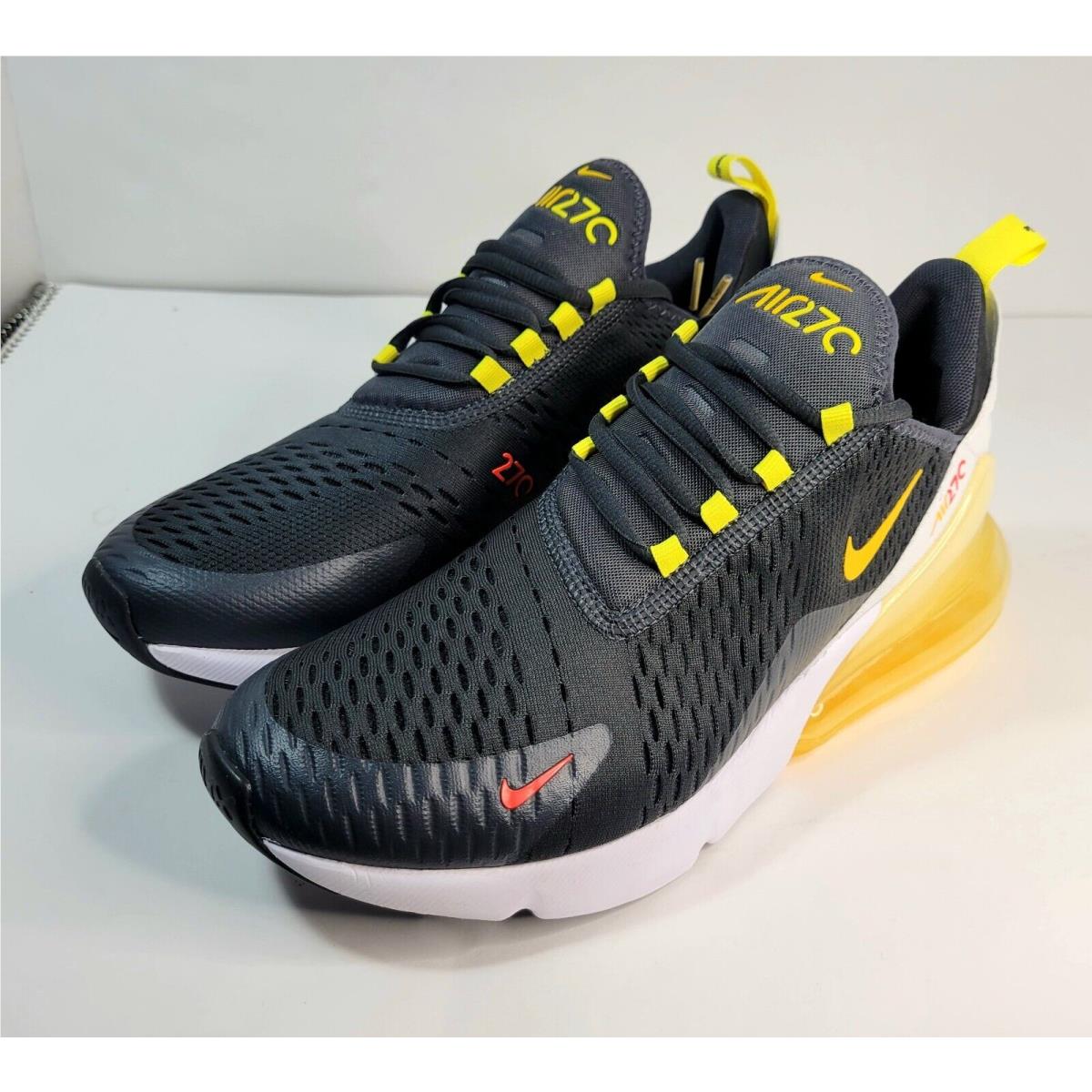 Nike Air Max 270 Shoes Sneakers Size 9.5 10 Mens Black Yellow Go The Extra Smile SporTipTop