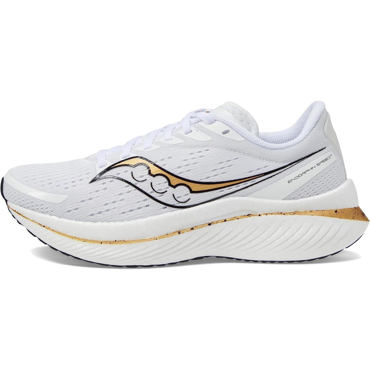 Saucony Women`s Endorphin Speed 3 Running Shoe White/Gold
