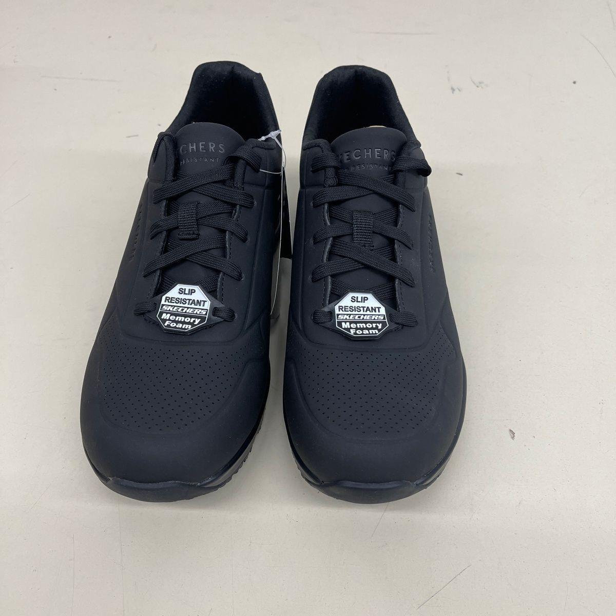 Skechers Work Relaxed Fit: Uno SR Shoes Women`s Size 9.5 Black 108021