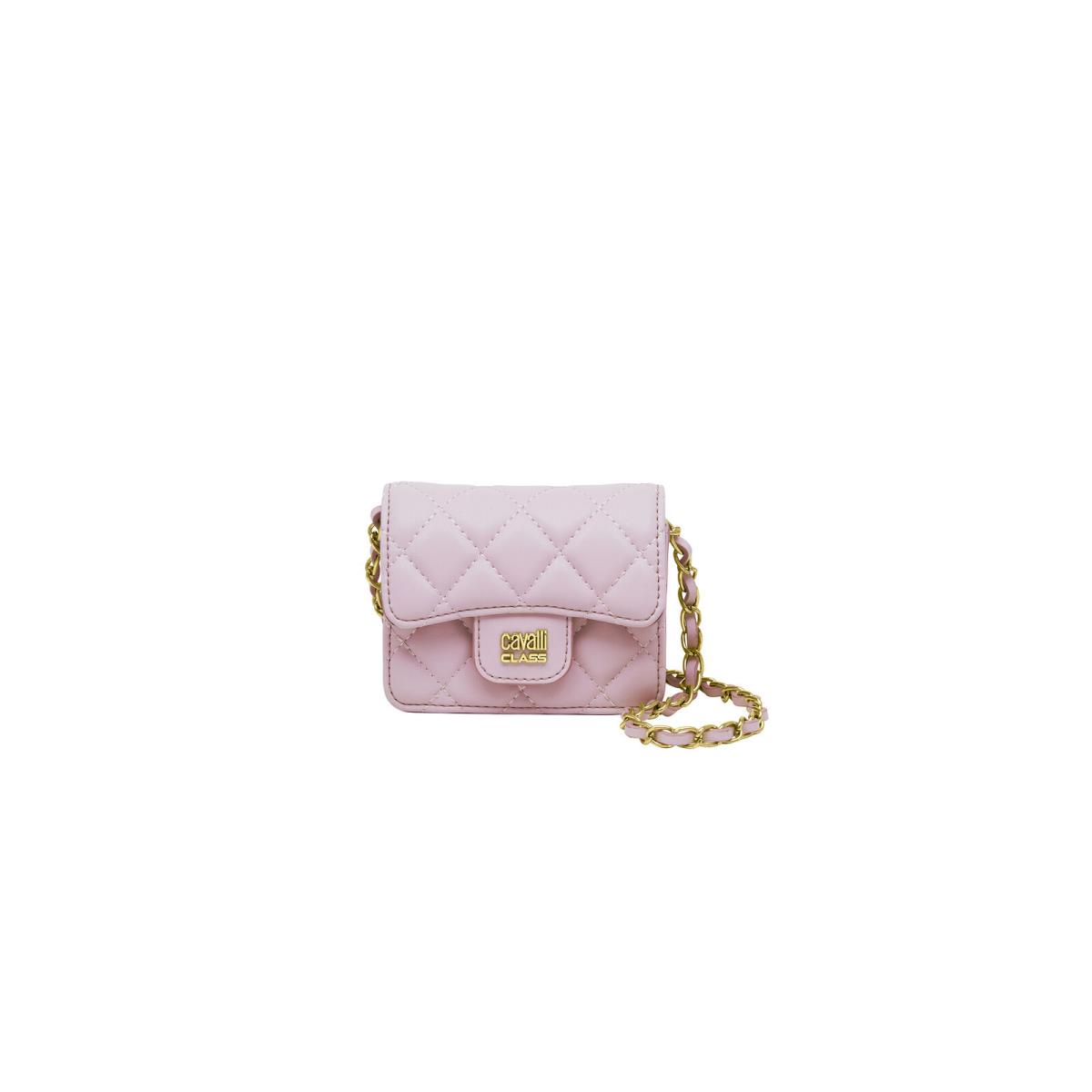 Cavalli Class Como Light Purple Mini Quilted Crossbody Bag