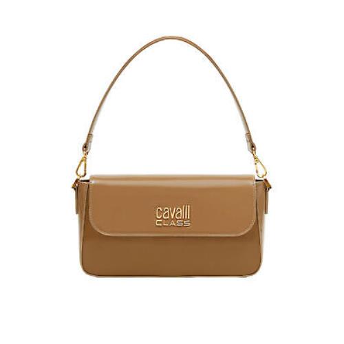 Cavalli Class Firenze Camel Medium Classic Shoulder Bag