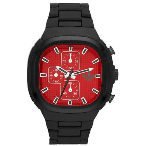 Adidas ADH2753 Men`s Analog Chronograph Watch Black Plastic Bracelet