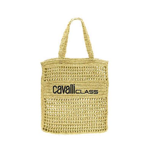 Cavalli Class Portofino Natural Large Crochet Beach Shopper Bag