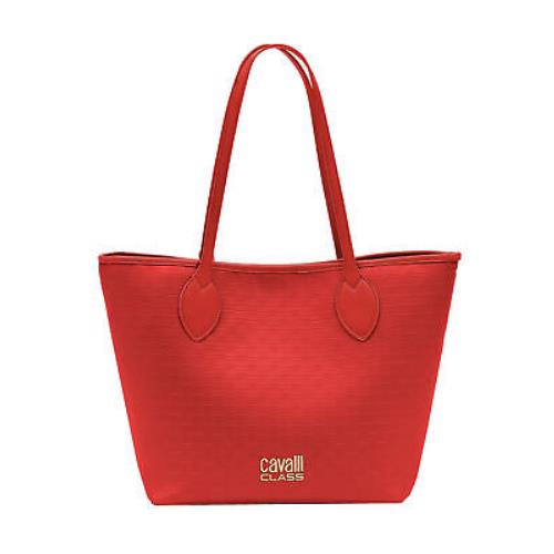 Cavalli Class Ravenna Red Everyday Soft Large Shopper Tote Bag