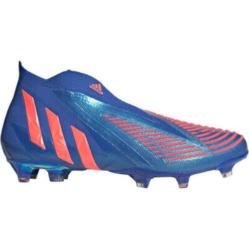 Adidas Men`s Predator Edge+ Firm Ground Soccer Shoes Blue Red Size 6.5