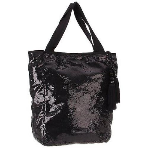 Juicy Couture Black Sequin Sabrina Tote Bag Org - Black Exterior, Black Lining