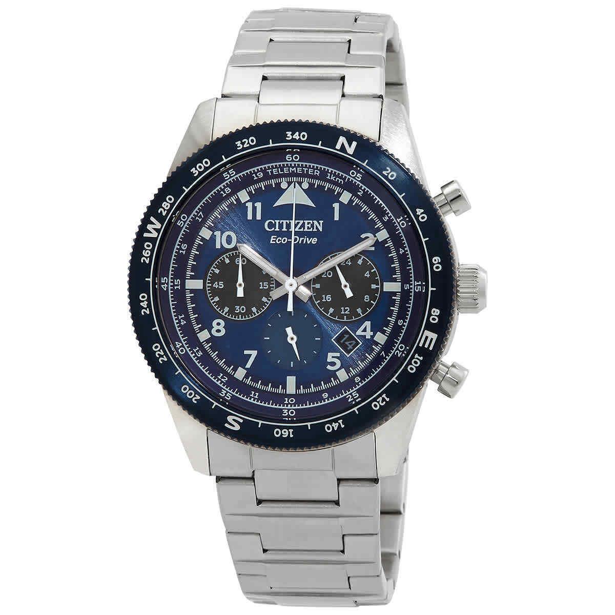 Citizen Chronograph Eco-drive Blue Dial Men`s Watch CA4554-84L