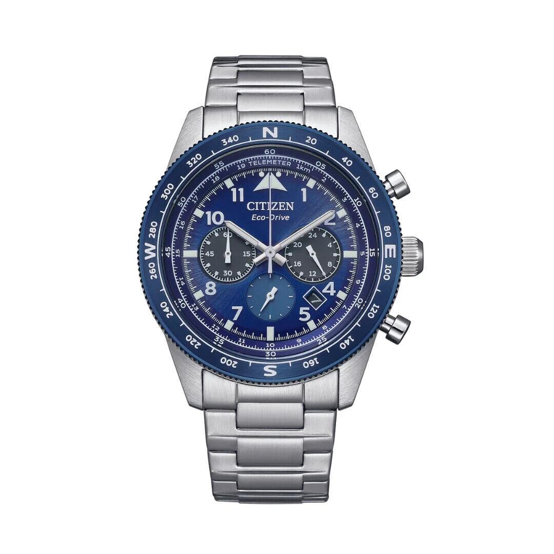 Citizen Men`s Chronograph Eco-drive Blue Dial Watch - CA4554-84L