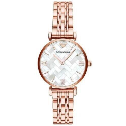 Emporio Armani AR11110 Gianni T-bar Rose Gold Tone Women`s Watch