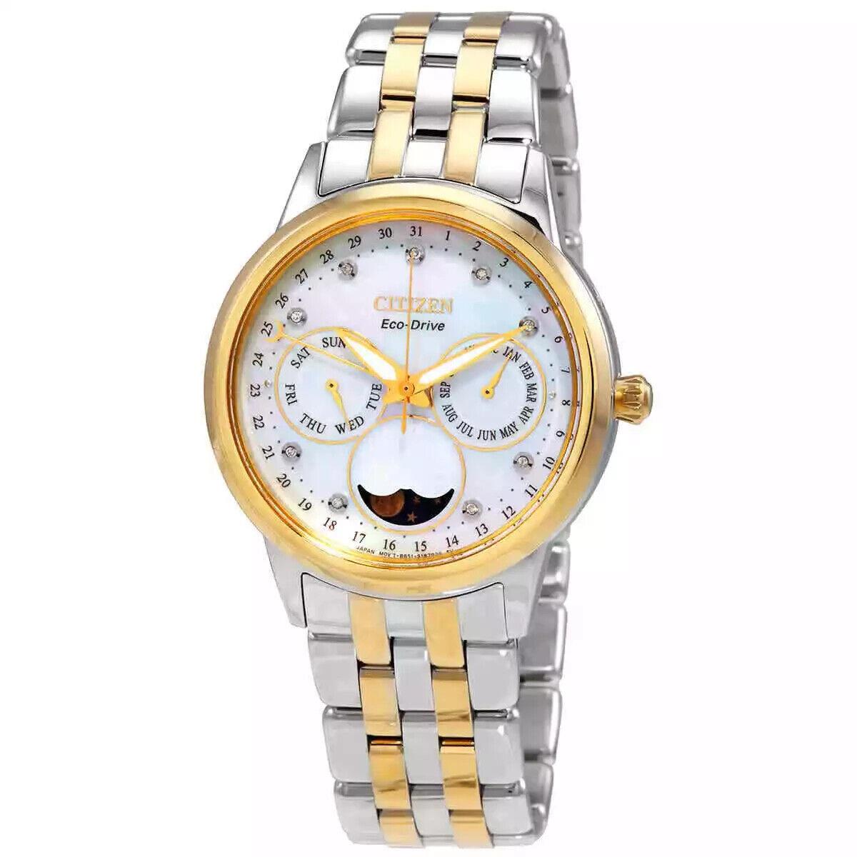 Citizen Eco-drive Calendrier Chronograph Diamond Ladies Watch FD0004-51D
