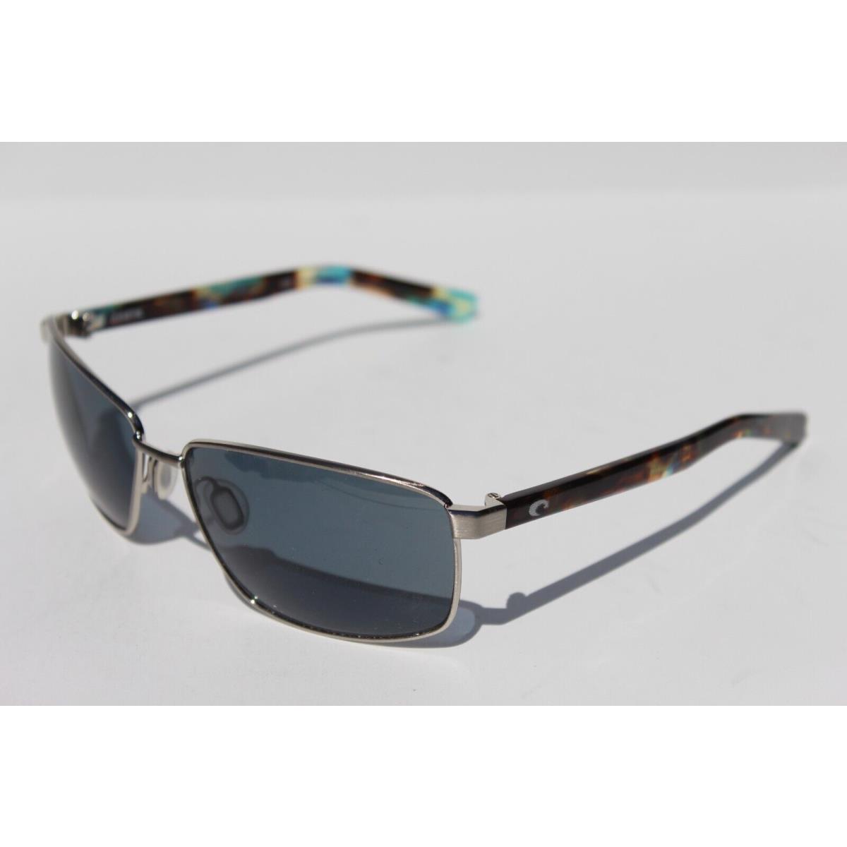 Costa Del Mar Ponce Polarized Sunglasses Brushed Silver/gray 580P