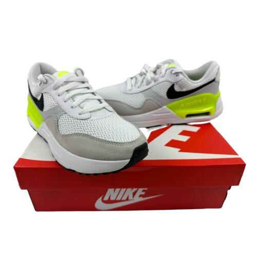 Nike Women`s Air Max System Shoes Pure Platinum/ Volt Size 9.5 Style DM9538 104