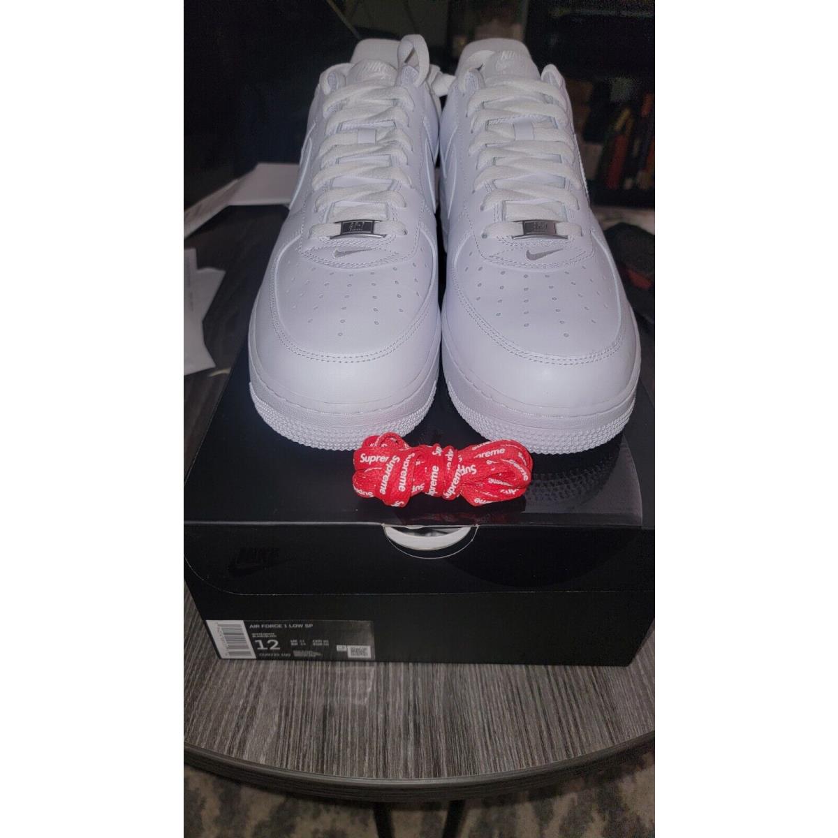 Nike x Supreme Air Force 1 Low White CU9225-100 Sneakers - WHITE/WHITE-WHITE