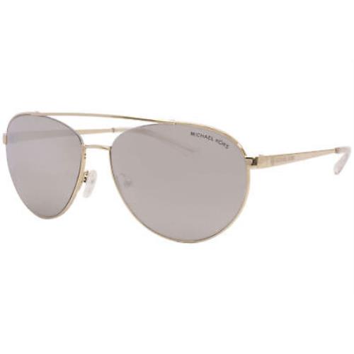 Michael Kors Aventura MK1071 10146G Sunglasses Women`s Gold/silver Mirror Lenses