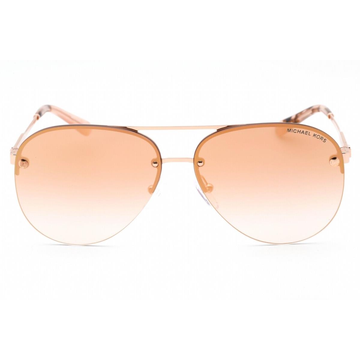 Michael Kors MK1135B 11086F Sunglasses Rose Gold Frame Pink Gradient Mirror