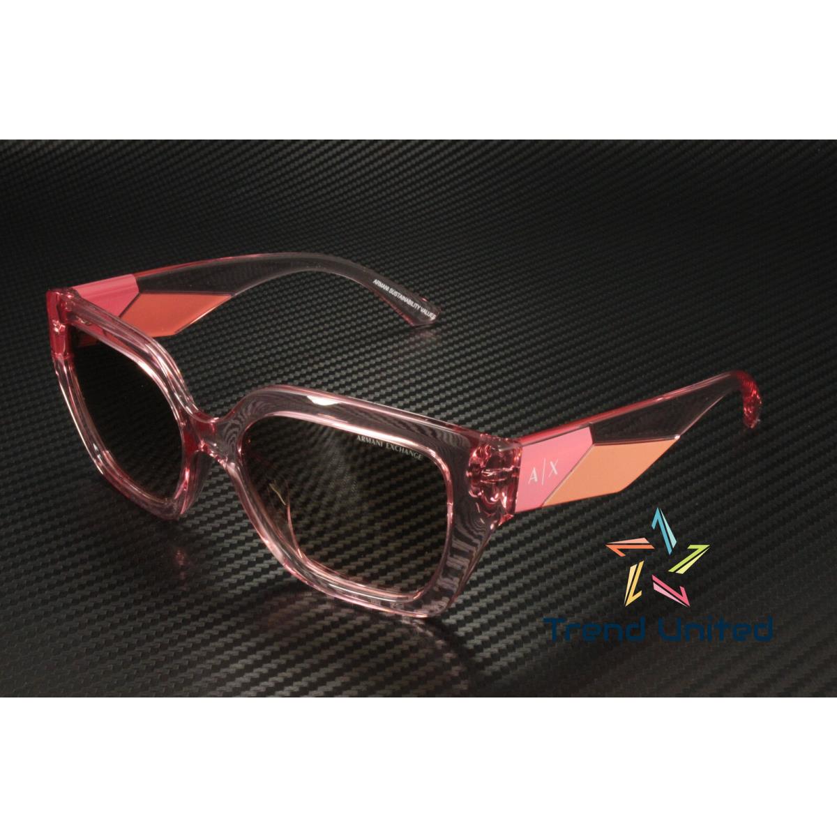 Armani Exchange AX4125SU 833911 Trans Pink Pink Grad Grey 54 Women`s Sunglasses