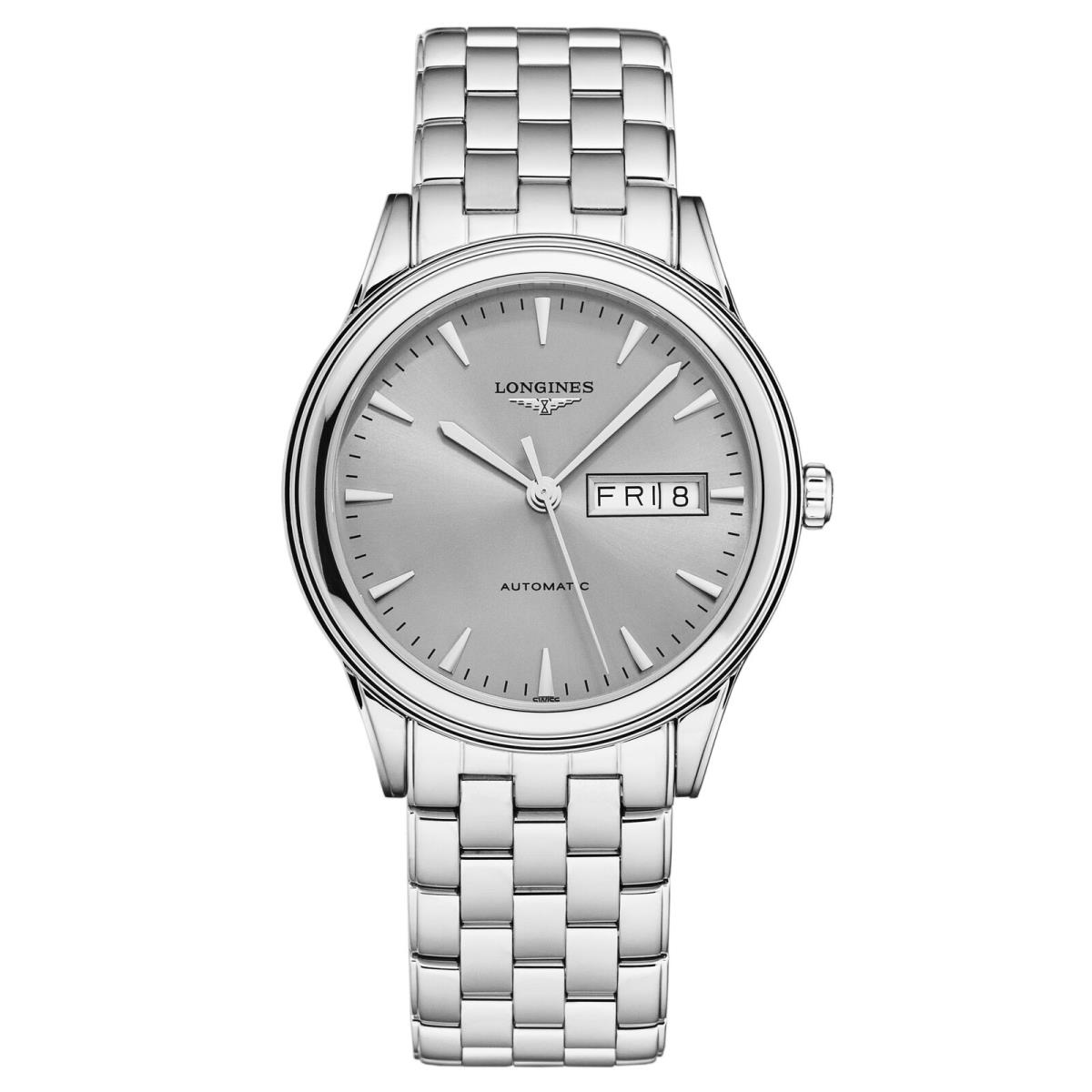 Longines Mens `flagship` Silver Dial SS Bracelet Automatic Watch L4.899.4.72.6