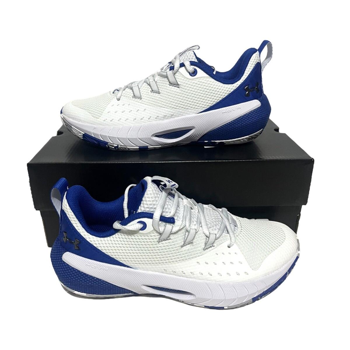 Under Armour Women s Hovr Ascent White/royal Basketball Shoes 3025680-104