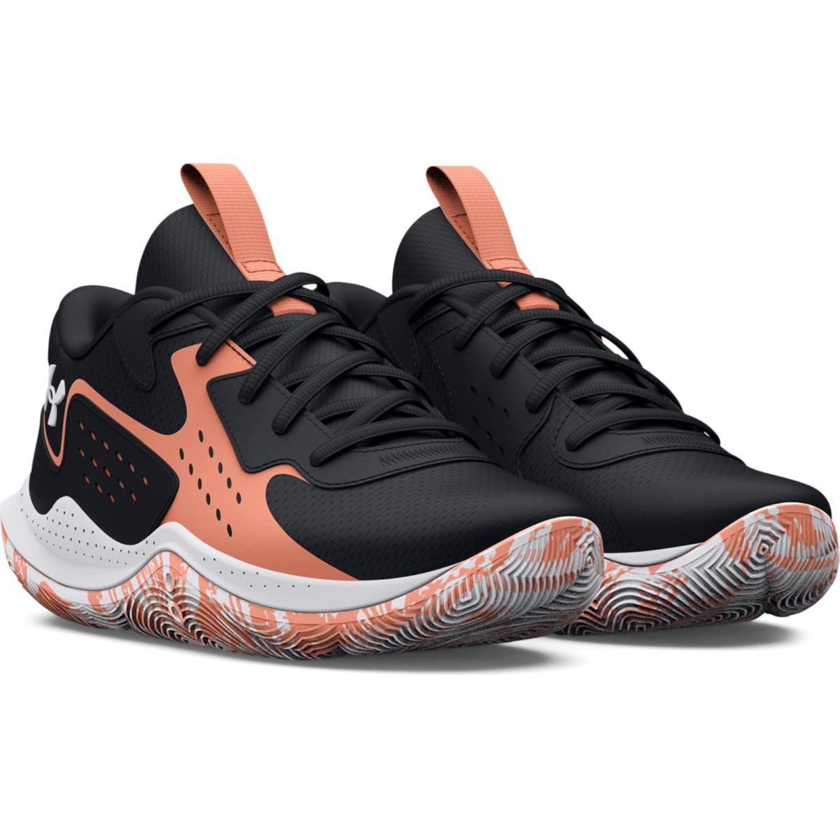 Children Unisex Shoes Under Armour Kids Jet `23 Basketball Shoe Little Kid Black/Bubble Peach/White