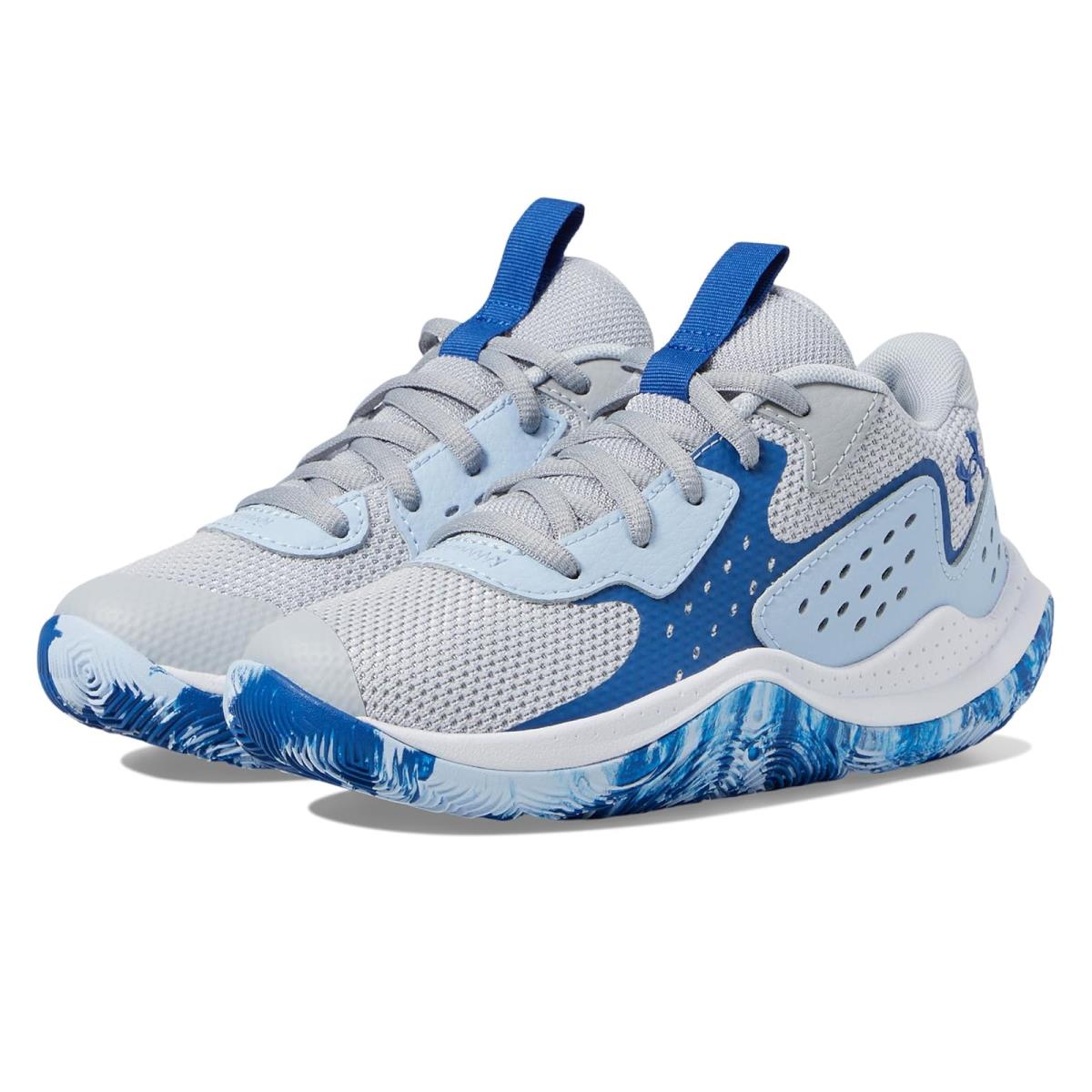 Children Unisex Shoes Under Armour Kids Jet `23 Basketball Shoe Little Kid Mod Gray/Nimbus Blue/Tech Blue