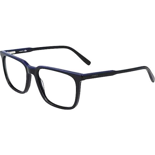 Lacoste L2861 002 54mm Black Blue Men`s Eyeglasses Ophthalmic Rx Frame - Black/Blue, Frame: Black